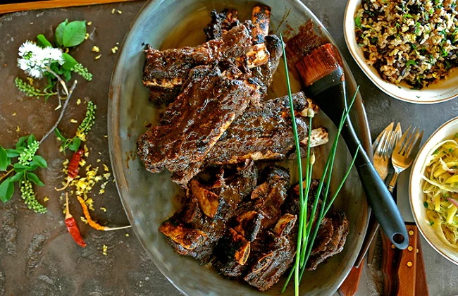 Image of Grilled Jerk Buffalo Ribs