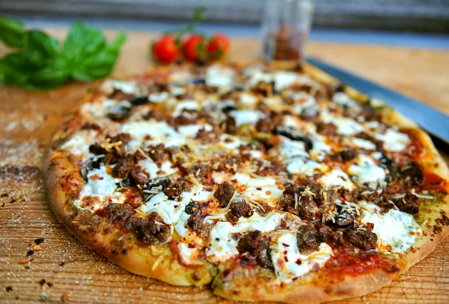 Image of Buffalo Italian Sausage & Mushroom Pizza