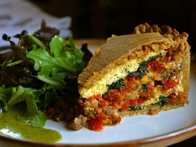 Image of Deep Dish Rustic Buffalo Pizza