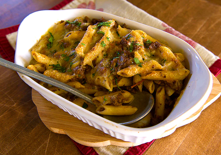Bison & Pasta Bake