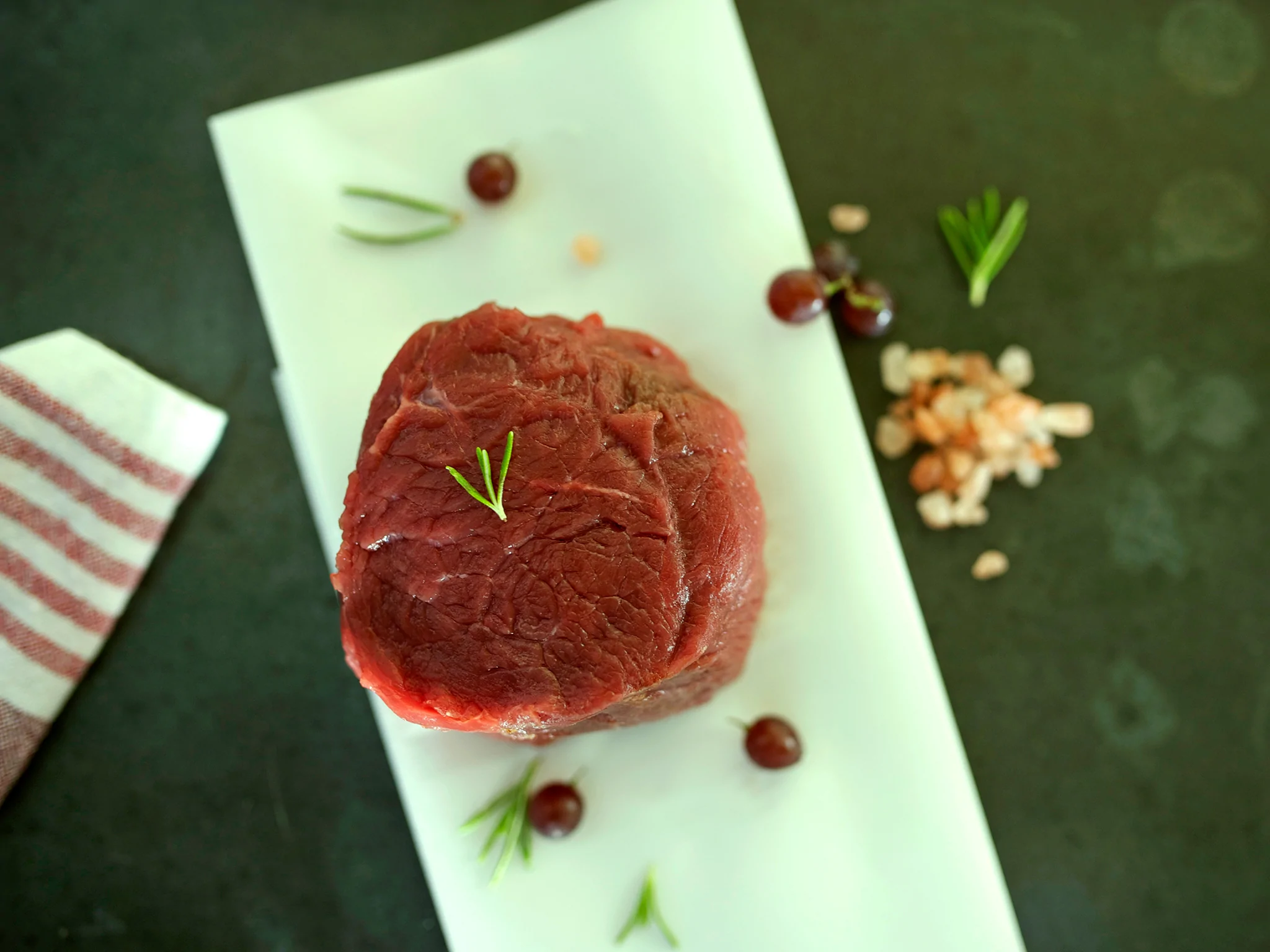 Image of Top Sirloin with Champagne Grape Conserve & Blue Cheese