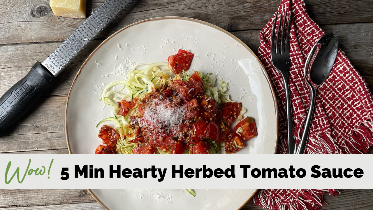 Image of 5 Minute Hearty Herbed Tomato Sauce
