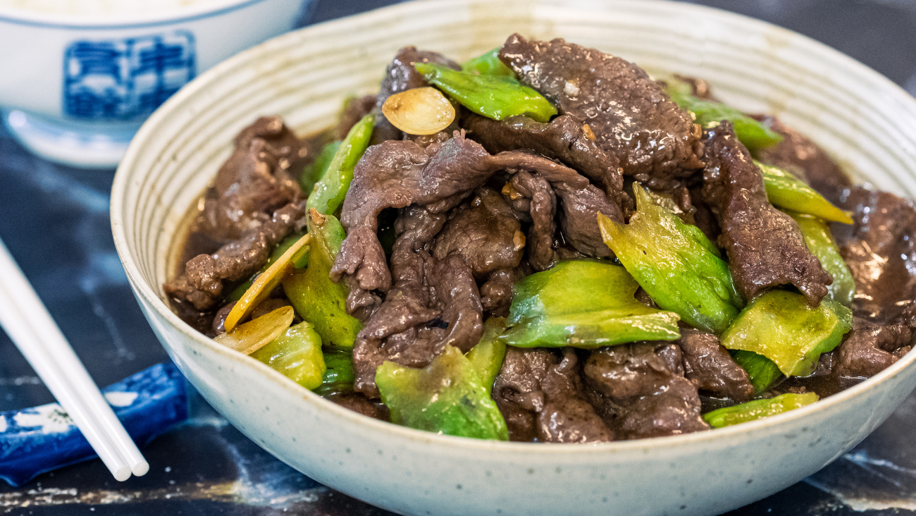 Image of Stir Fry Beef in Black Bean Sauce with Bitter Melon (豉汁牛肉炒苦瓜)