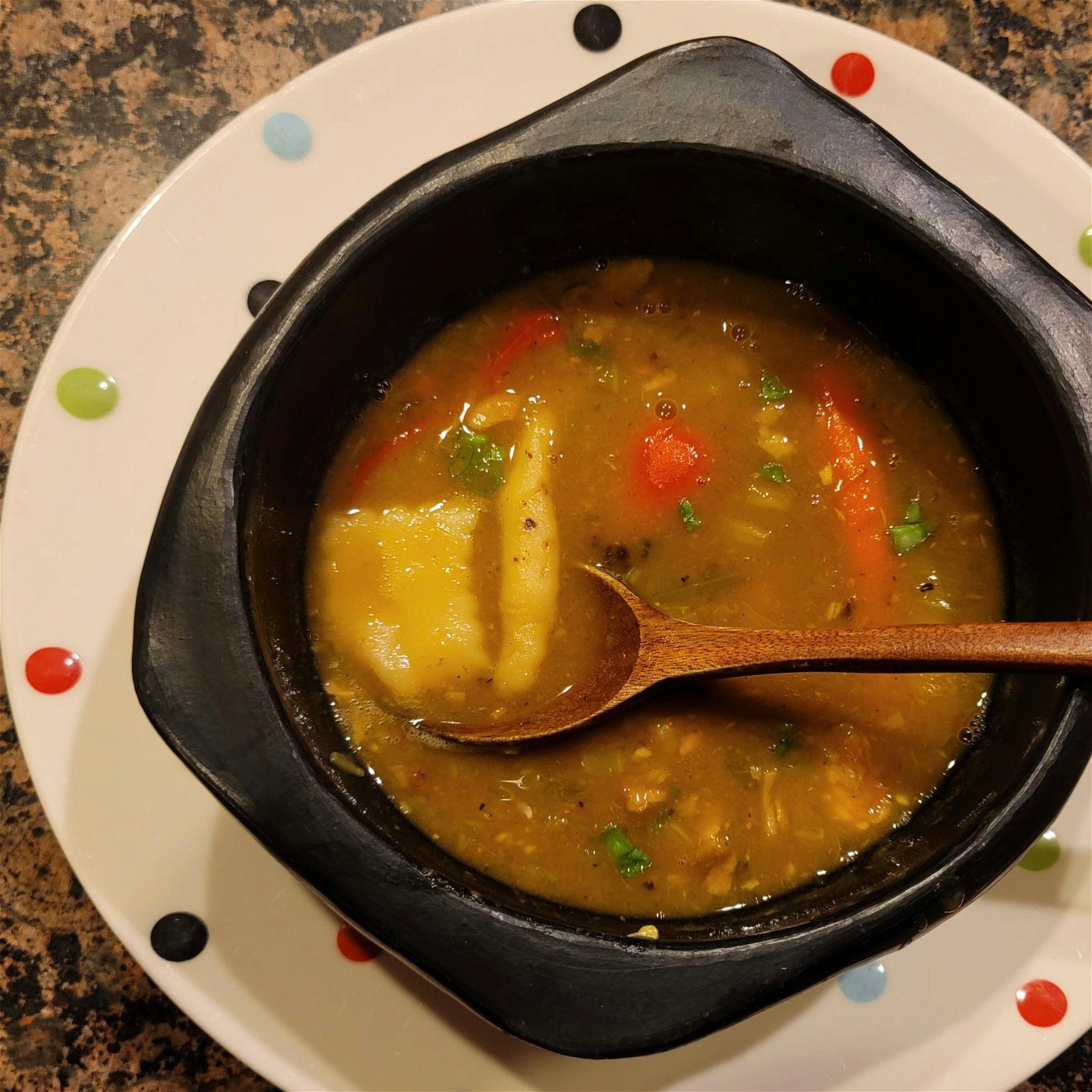 Image of Dhal (Split Pea) and Dumpling Soup with Butternut Squash