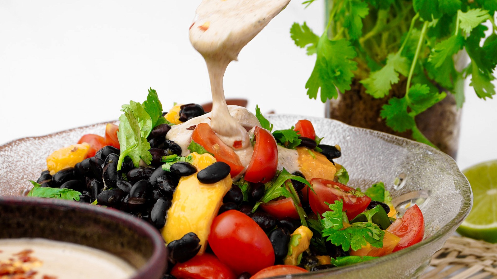 Image of Black Bean and Mango Salad with a Lime and Chilli Dressing