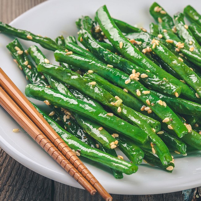 Image of Garlic-Sesame Stir-fry Green Beans