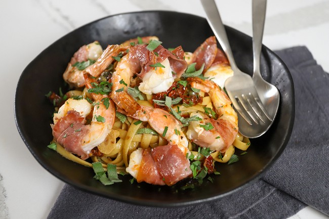 Image of Shrimp Saltimbocca Pasta