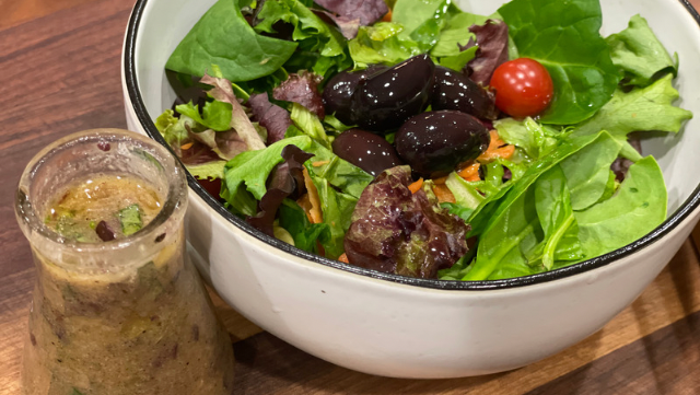 Image of Kalamata Olives and Basil salad dressing 