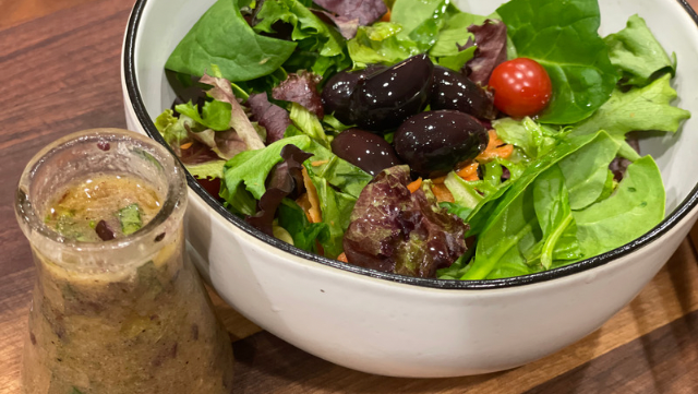 Image of Kalamata Olives and Basil salad dressing