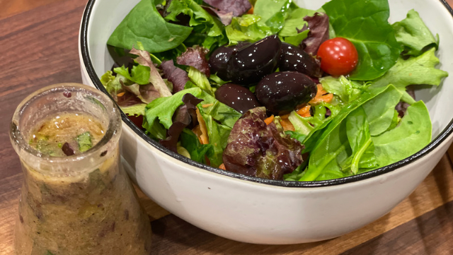 Image of Kalamata Olives and Basil Salad Dressing