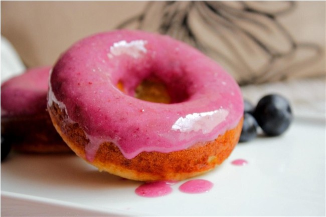 Image of HUMBLE VANILLA AND BLUEBERRY DOUGHNUTS
