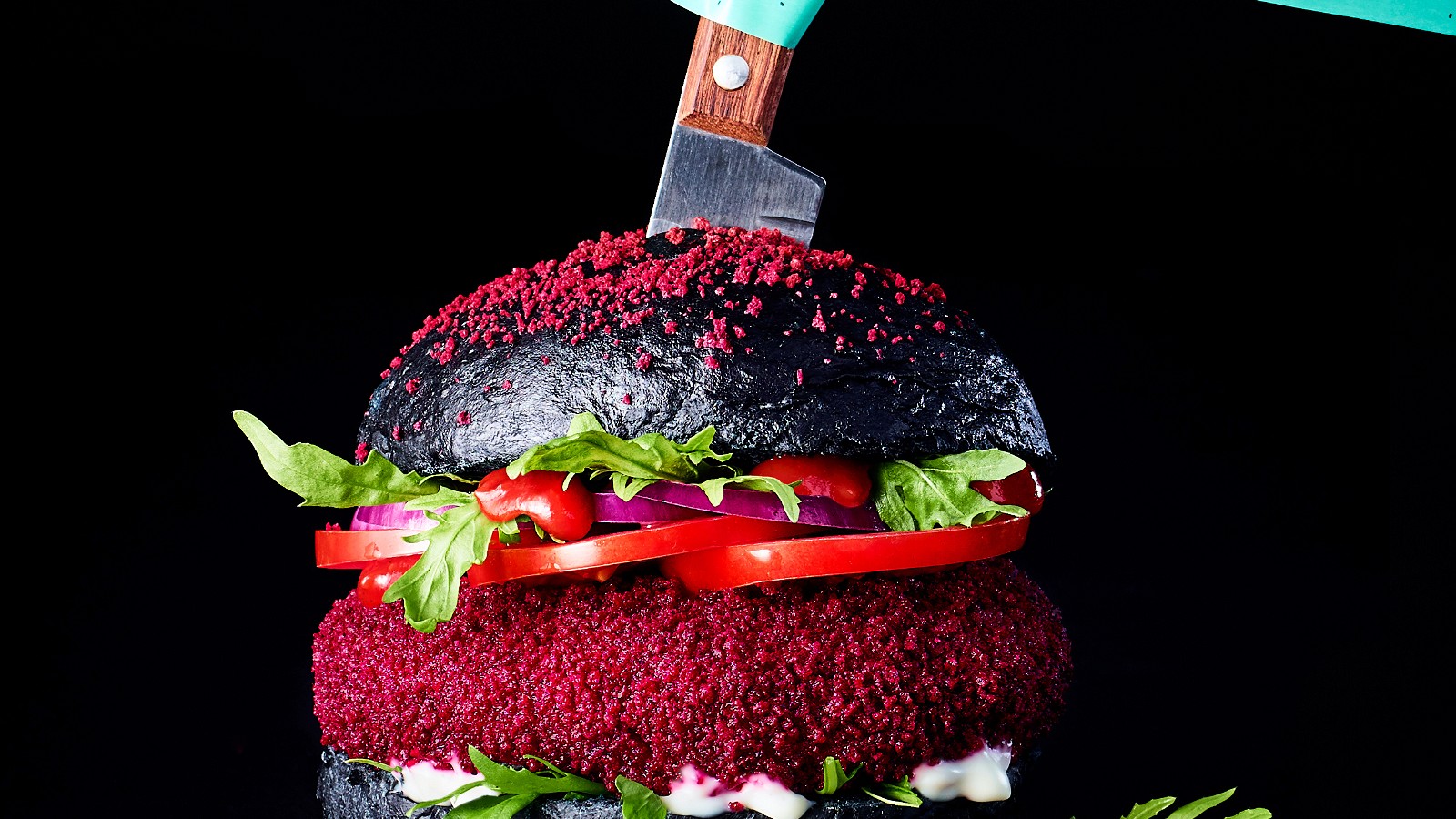 Image of BLACK BUN MUSHROOM BURGER