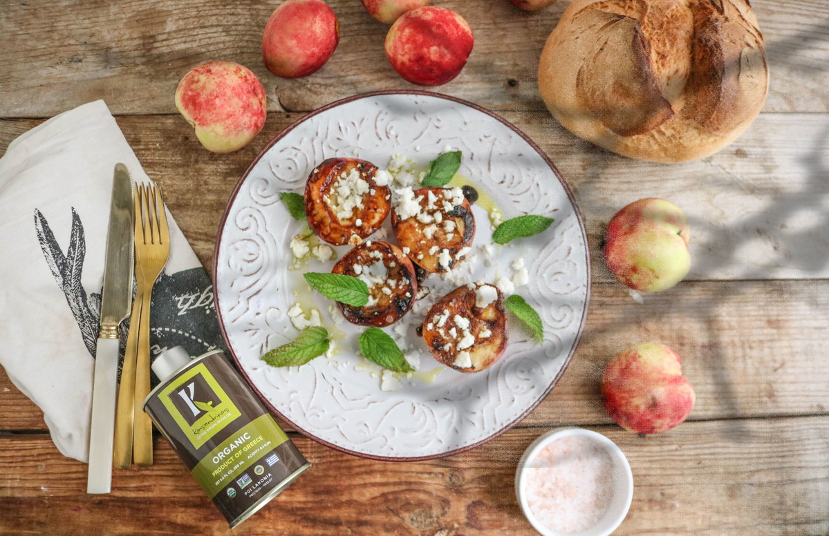 Recipe-150-Grilled Peaches With Feta, Olive Oil And Balsamic Vinegar