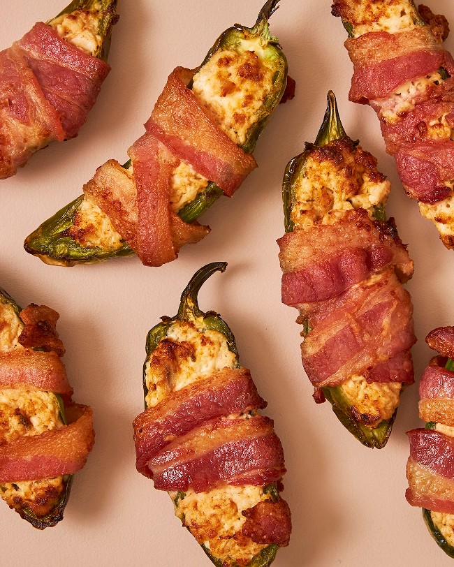 Image of Dairy-Free Chipotle Chicken Stuffed Bacon-Wrapped Jalapeños