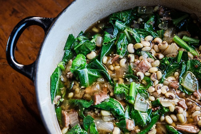 Image of Southern Black-Eyed Peas and Collard Greens