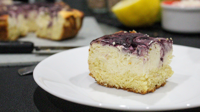 Image of Blueberry Cheesecake with a Coconut Flour Crust