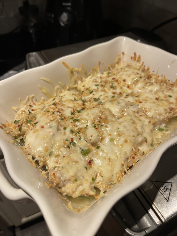 Image of Bake for 35-40 minutes until chicken is thoroughly cooked and beans are crisp tender. Serve hot.