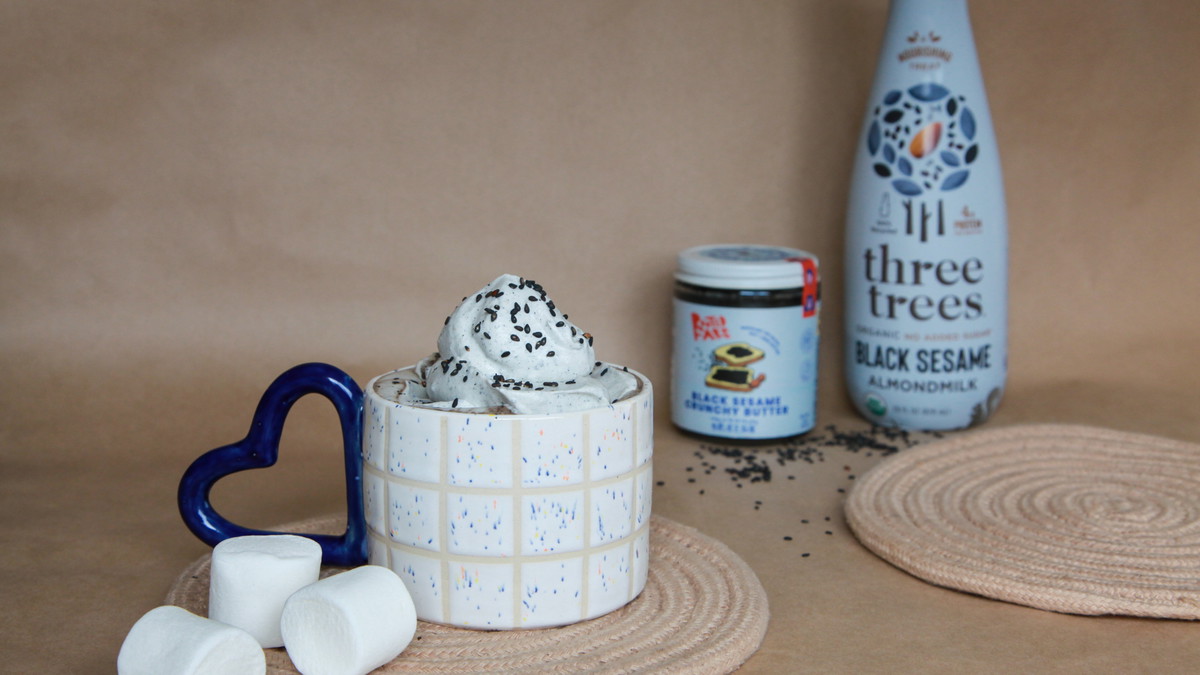 Hot Cocoa with a Black Sesame Twist