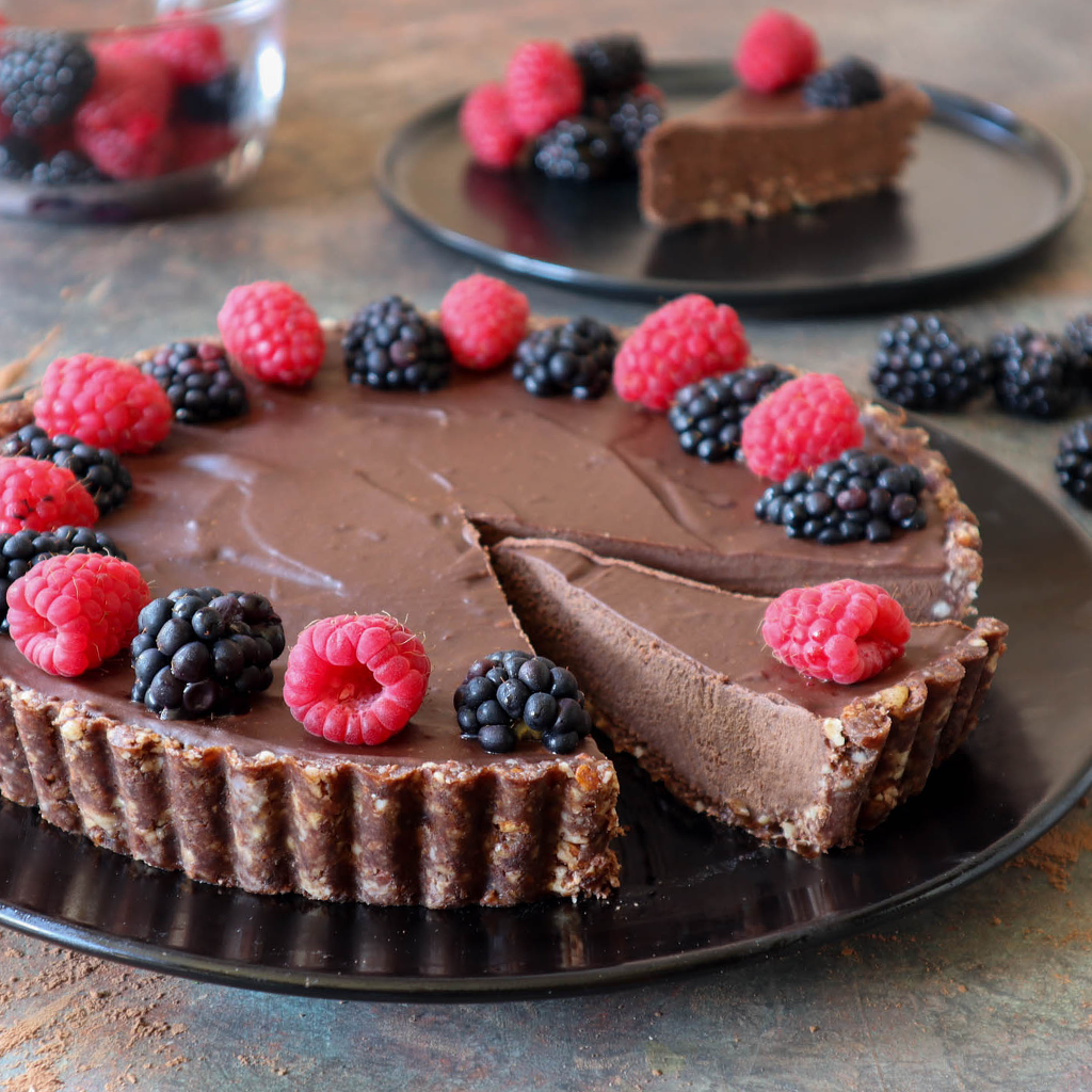 No Bake Ruby Chocolate Tart - The Copper Table