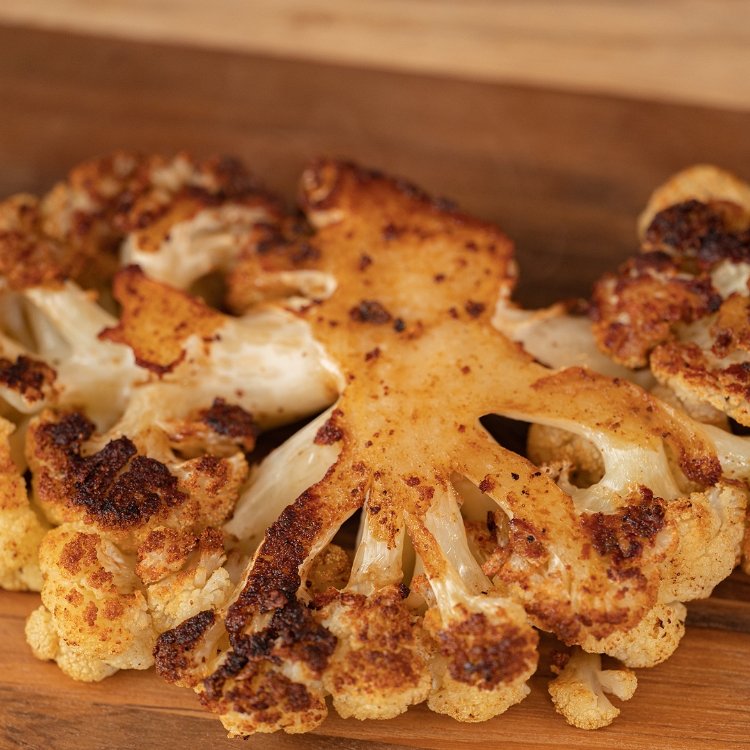 Image of Add some oil to your pan, add the cauliflower steak,...