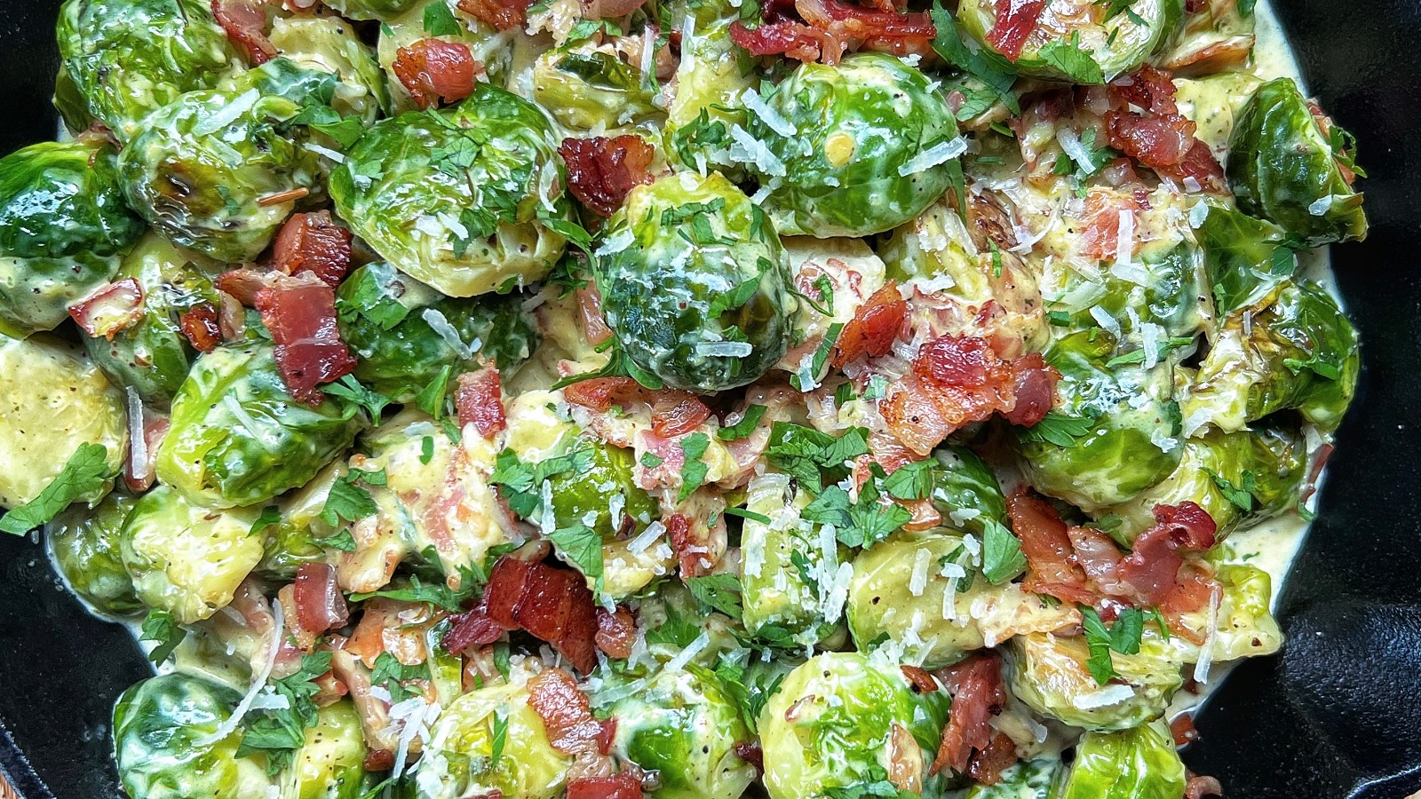 Image of Creamy Garlic & Herb Brussel Sprouts