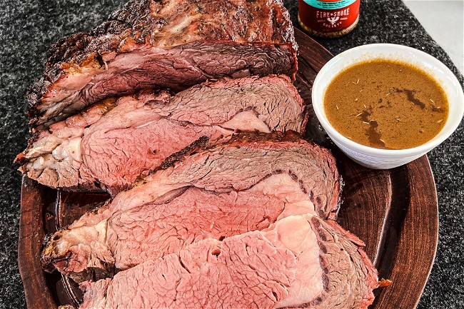 Image of Smoked Prime Rib Roast with Au Jus