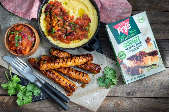 Image of Big Fry Boerewors with Polenta and Chunky Roasted Red Pepper Salsa by Fry's Family Food