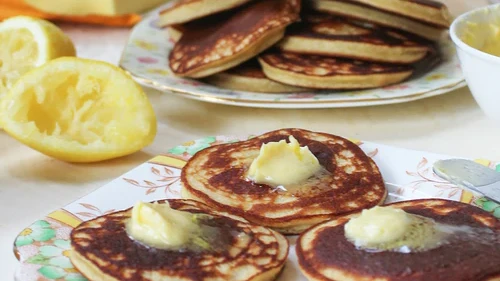 Image of Coconut flour pancakes with lemon butter