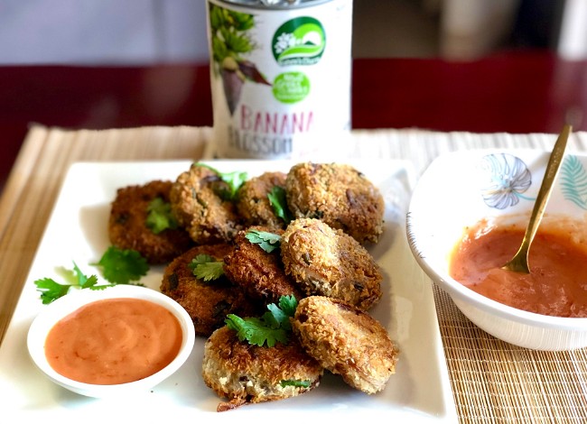 Image of Vegan 'Fish' Fritters with Mayo Dipping Sauce by Tulsi's Vegan Kitchen