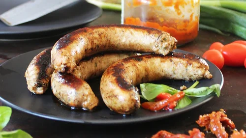 Image of Sun-dried tomato & basil chicken sausages