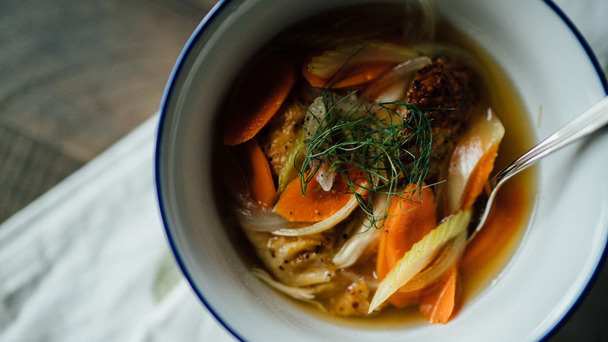 Image of 10 Minute Bone Broth Chicken Soup
