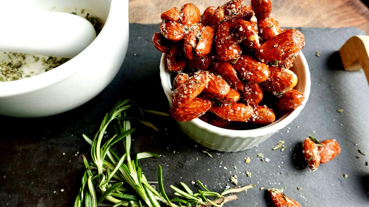 Image of Rosemary Salted Caramelized Almonds