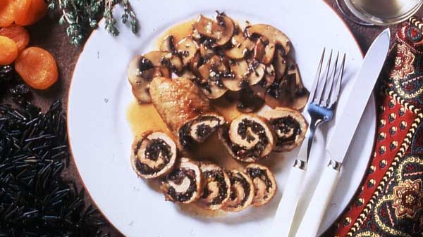 Image of Veal Escallops with Fruited Wild Rice Stuffing