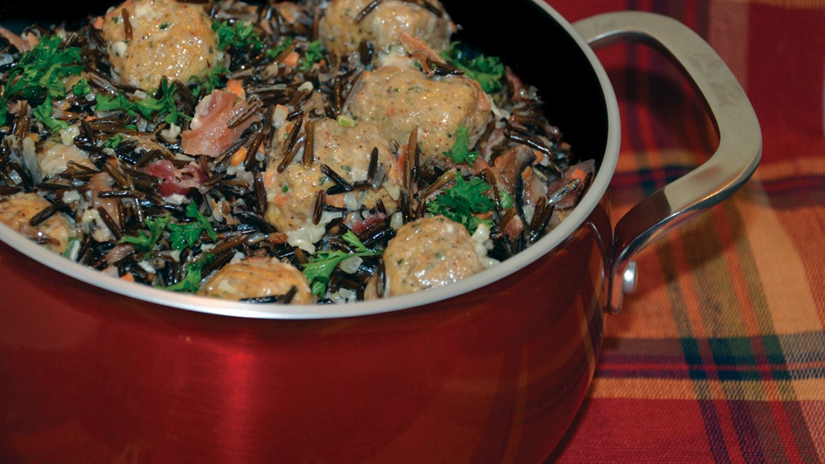 Image of Wild Risotto with Chicken Meatballs