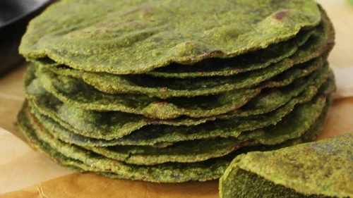 Image of Spinach chapati flatbread (grain free & vegan)