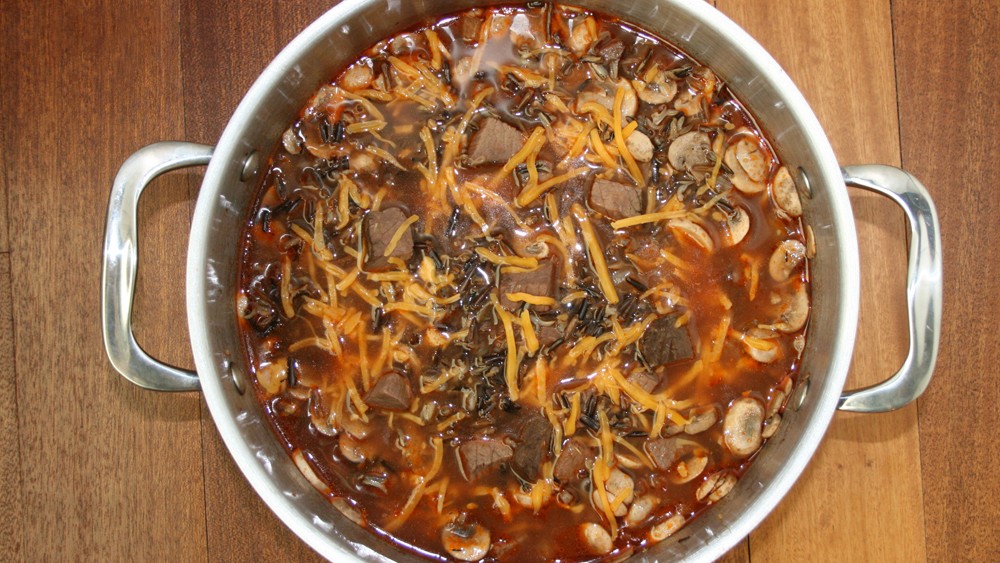 Image of Wild Rice Beef Stew with Red Wine