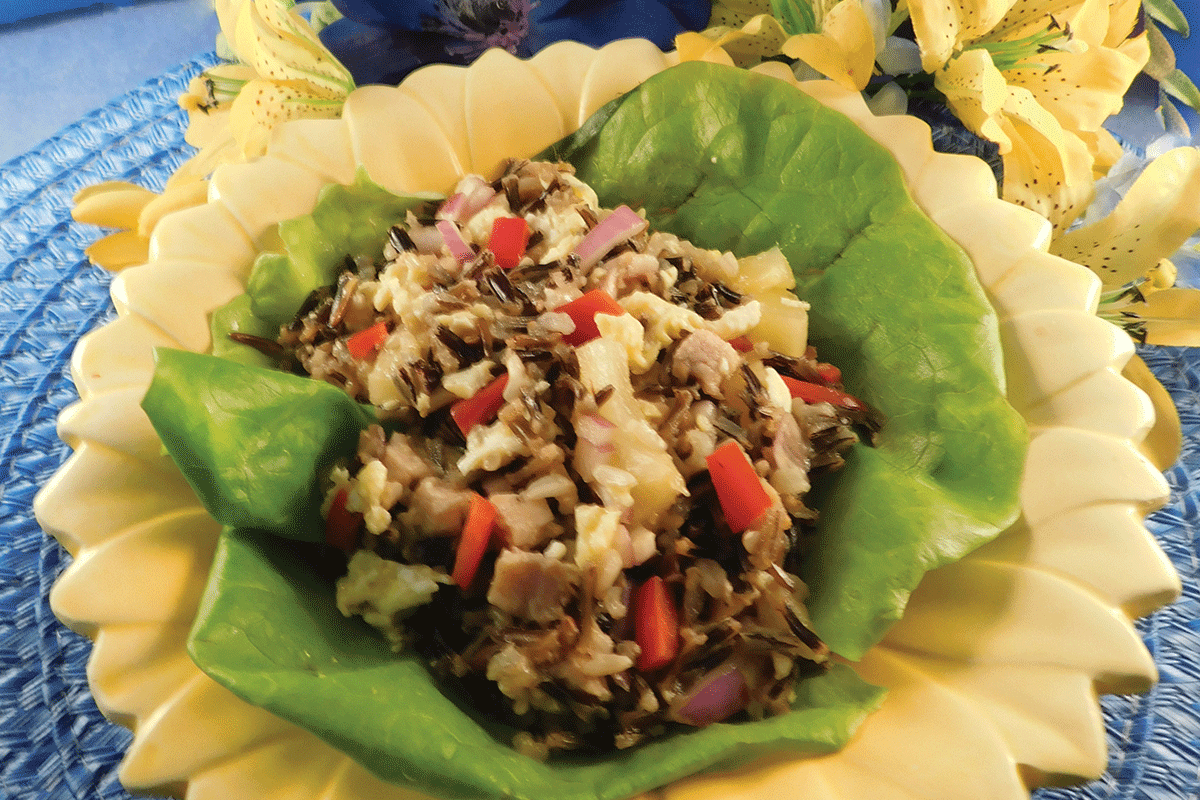 Image of Musubi Pork Wild Rice Lettuce Wrap Salad