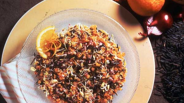Image of Lentil Wild Rice Salad with Bean Sprouts