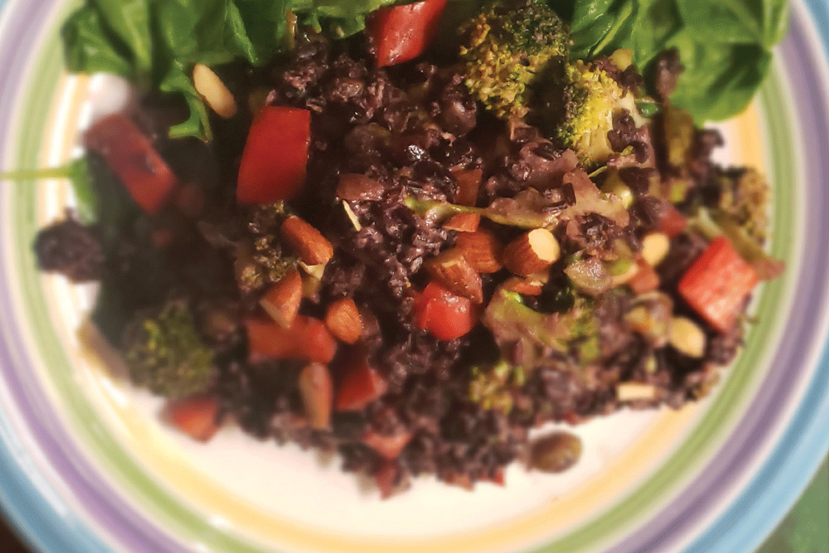 Image of Vegan Maple Tahini Wild Rice Salad