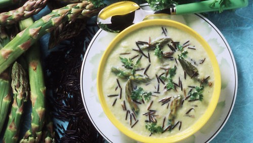 Image of Creamy Asparagus & Wild Rice Soup
