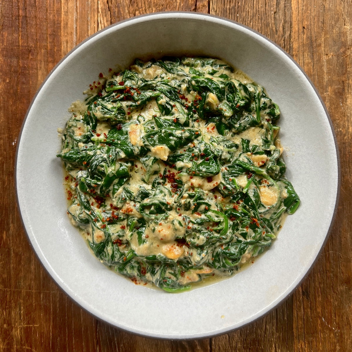 Tahini Creamed Spinach