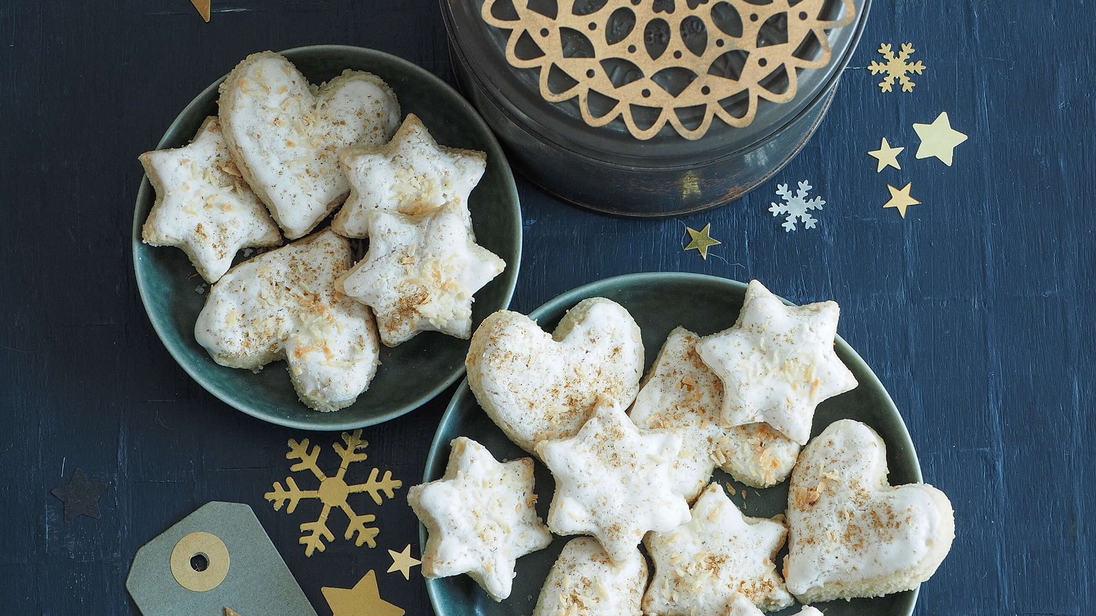 Image of Vegane Chai-Küsschen, -Sterne und -Herzen mit Kokos und aromatischem Chai-Gewürz