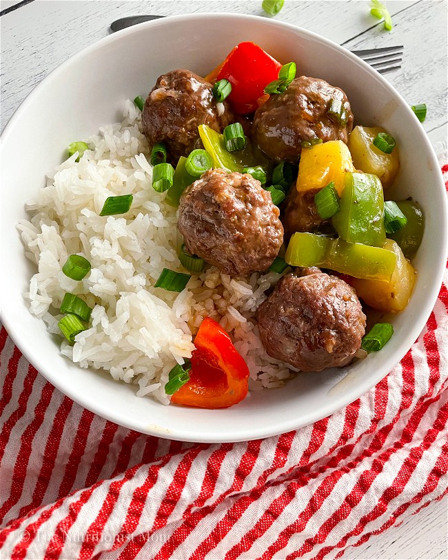 Image of Healthy Sweet & Sour Meatballs