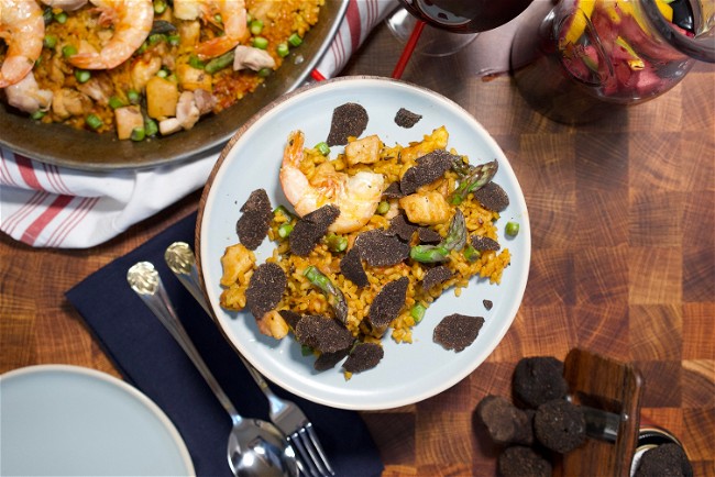Image of Spanish Paella with Truffle Salmorra