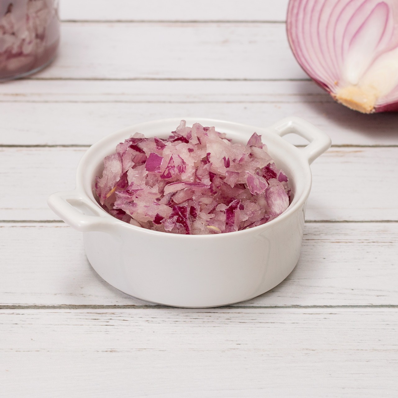 chopped onions in a bowl