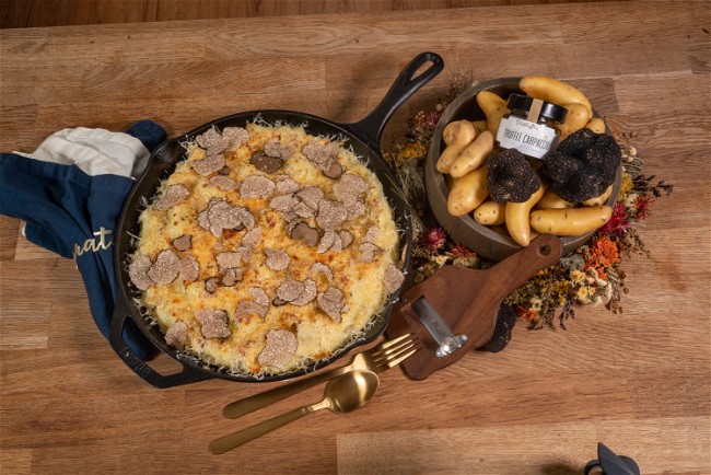 Image of Chef Tyler’s Whipped Potato Casserole with Farmer’s Cheese, Buttermilk, and Truffles