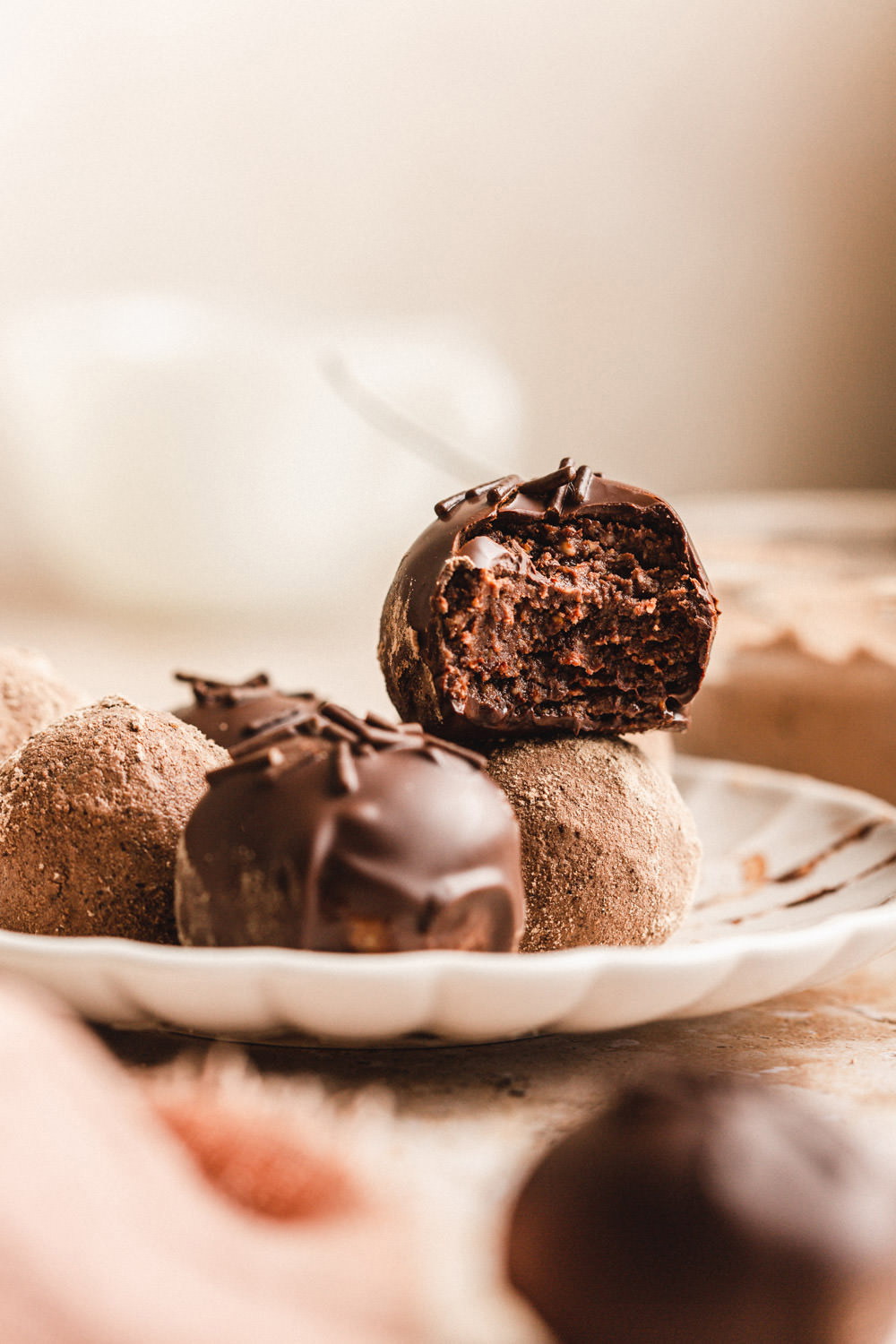 Bolitas proteicas tipo brownie