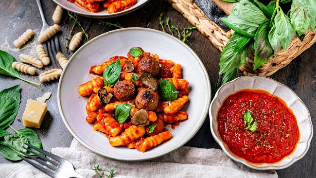 Image of Handmade Cavatelli and Meatballs with Chef Joe Sasto’s Family Gravy