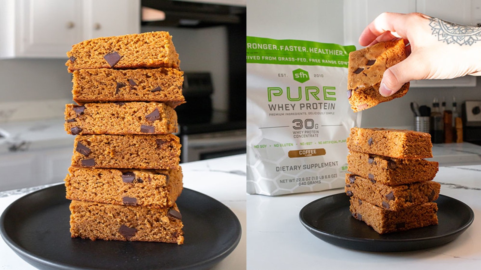 Image of Decadent Coffee-Chip Blondies with SFH Pure Whey Protein!