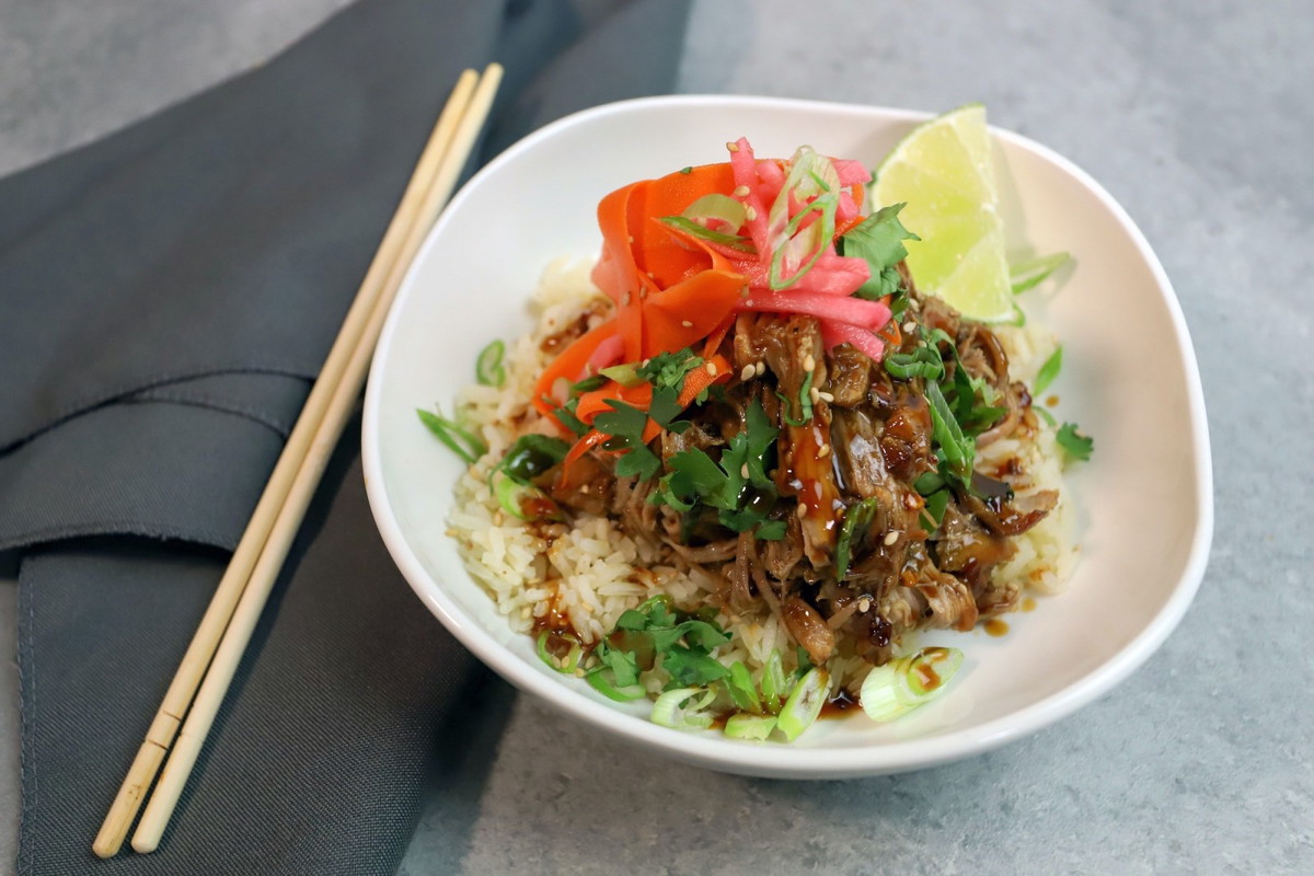 Ginger Teriyaki Pulled Pork Bowls